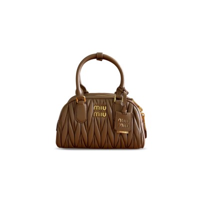 MIU MIU ARCADIE MATELASSÉ NAPPA LEATHER BAG 5BB191 (22*13*10.5cm)